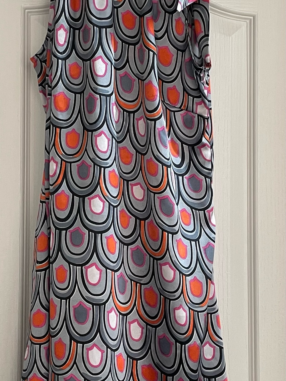 Joy Joy Pink, Orange and Gray Patterned Blouse